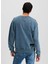 Bisiklet Yaka Mavi Erkek Sweatshırt 246D1802_KLJ Relaxed Acıdwash Sweat 4