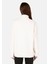 Regular Fit Fermuarlı Kadın Ekru Sweatshirt 2