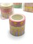 4'lü Lux Altın Yaldızlı Washi Tape / Sticker-Bant (Pink/flamingo) 3