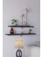 70 Cm 80 Cm 2li Mdf Mat Siyah Uçan Duvar Rafı Gizli Bağlantı Kitaplık 1