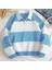 Yeni Sezon Parçalı Renk Yarım Fermuarlı Polo Yaka Kalın Sweatshirt Içi Polarlı Kışlık Unisex 1