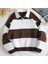 Yeni Sezon Parçalı Renk Yarım Fermuarlı Polo Yaka Kalın Sweatshirt Içi Polarlı Kışlık Unisex 1