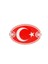 Etiketçilere Özel Oval Türk Bayrağı Cam Süsü Pleksi Vantuzlu Arma (552066677) 1