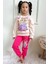 Believe Desenli Fuşya 3 Ip Şardonlu Pamuk Kız Çocuk Eşofman Takımı 3-10 Yaş 7348-F 1