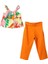 Keten Pantolonlu Orange Kız Çocuk Takımı 6-9 Yaş 241319 1