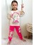 Frozen Elsa Desenli Fuşya 3 Ip Şardonlu Pamuk Kız Çocuk Eşofman Takımı 3-10 Yaş 7350-F 1