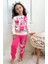 Barbie Desenli Fuşya 2 Ip Pamuk Kız Çocuk Eşofman Takımı 3-10 Yaş 7285-F 1