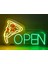 Neon LED Duvar Dekoratif Aydınlatma -Open Pizza, 40X22CM- 2