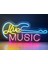 Neon LED Tabela Dekoratif Aydınlatma -Live Music, 80X38CM- 1