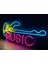 Neon LED Tabela Dekoratif Aydınlatma -Live Music, 80X38CM- 4