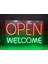 Neon LED Tabela Dekoratif Aydınlatma -Open Welcome, 40X27CM- 2
