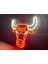 Neon LED Duvar Dekoratif Aydınlatma -Boğa, 30X28CM- 3