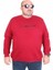 Erkek Büyük Beden Sıfır Yaka 3ip Sweat London 24208 Bordo 1