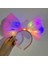 Rengarenk Led Işıklı Fiyonk Şekilli Tül Parti Tacı Pembe Renk 25x25 Cm 2