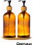 Bambu Standlı Amber Cam Sıvı Sabunluk Seti - 2'li 2 x 475 ml 2