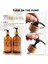 Bambu Standlı Amber Cam Sıvı Sabunluk Seti - 2'li 2 x 475 ml 5