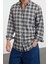 Moda Düğmeli Yaka Ekose Uzun Kol Regular Fit Ekose Desenli Unisex Oduncu Flanel Gömlek 2