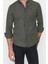 Moda Düğmeli Yaka Düz Uzun Kol Slim Fit Tek Cepli Gömlek 4
