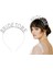 Gümüş Kaplama Kristal Taşlı Bride To Be Gelin Tacı 16x17 Cm 1
