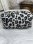 Leopar Desenli Fermuarlı Makyaj Çantası - 20*12 cm 1
