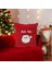 Dekoratif Kırmızı 40X40 Noel Baba Yılbaşı Yastık Yılbaşı Hediye Yastığı Sevgiliye Hediye 1