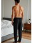 %100 Pamuk 2'li Premium Kumaş Pijama Altı Beli Regular Fit Lastikli Ipli Cepli Terletmez Esnek Siyah-Lacivert Erkek Rahat Kesim Eşofman Paket 6