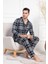 Mecit 2950 Beyaz Ekoseli Büyük Beden Kışlık Erkek Pijama Takımı 1