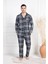 Mecit 2950 Beyaz Ekoseli Büyük Beden Kışlık Erkek Pijama Takımı 2