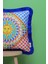 Saks Püsküllü, Güneş Desen 43 x 43 cm Kare Kırlent Kılıfı 3