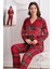 Renk ve Desen Seçenekli Dokuma Kumaş Önden Düğmeli Kadın Pijama Takımı 69751 2