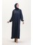 Kolu Lastikli Taşlı Elbise 0547-03 Lacivert 1