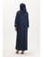 Kolu Lastikli Taşlı Elbise 0547-03 Lacivert 5