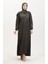 Ecrin Kumaş Taş Baskılı Elbise 0550-03 Haki 2