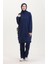 Astana Kumaş Kapüşonlu Tunik Pantolon Ikili Takım 0553-03 Lacivert 1