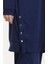 Astana Kumaş Kapüşonlu Tunik Pantolon Ikili Takım 0553-03 Lacivert 4