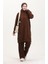 Astana Kumaş Kapüşonlu Tunik Pantolon Ikili Takım 0553-06 Taba 1