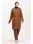 Astana Kumaş Tunik Pantolon Ikili Takım 0551-02 Taba 2