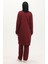 Ecrin Kumaş Baskılı Tunik Pantolon Ikili Takım 0555-04 Bordo 5