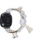 Fit Versa 3 / Sense Için Yuvarlak Boncuklu Zincirli Saat Kayışı (Yurt Dışından) 1