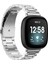 Fitbit Versa 4 Için 3 Boncuklu Paslanmaz Ste Watch Saat Kayışı (Yurt Dışından) 1