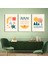 Matisse - Boho - Art Deco - Soyut - Doğa ( 3 Lü Çerçevesiz ) Poster - Afiş - Tablo KR2C01243/ 1