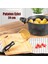 Patates Ezici Paslanmaz Metal Patates Ezici Püre Yapıcı Renkli Patates Ezeceği 24 Cm - Siyah 1