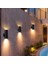 LED Dış Duvar Lambası Su Geçirmez Modern Basit Yukarı ve Aşağı Aydınlatma Çift Kafa Otel Avlu Bahçe (Yurt Dışından) 2