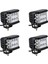 4x Otomatik Üçlü Yan Işıklı Çalışma Işığı Kubbe Patlama Yanıp Sönen Far Spot LED Strobe LED Malzemeleri E (Yurt Dışından) 1