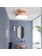 2x Tavan Işıkları Modern LED Iskandinav Ahşap Aydınlatma Armatürü Kapalı Armatür Mutfak Oturma Yatak Odası Banyo-Pembe (Yurt Dışından) 2