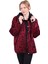 22288 Leopar Yakası Kürklü Hırka Bordo 1