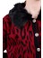 22288 Leopar Yakası Kürklü Hırka Bordo 4