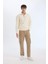 Relax Fit Dik Yaka Fermuarlı Basic Düz Kalın Sweatshirt E5334AX24WN 2