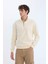 Relax Fit Dik Yaka Fermuarlı Basic Düz Kalın Sweatshirt E5334AX24WN 4