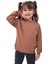 Basic Bisiklet Yaka Şardonlu Çocuk Sweatshirt 3-10 Yaş Kahverengi 3